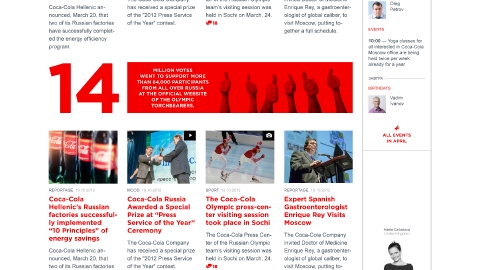 Разработка корпоративного портала «Insider» для компании Coca-Cola на базе платформы Microsoft Sharepoint